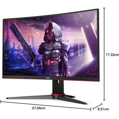 AOC C24G2AE/BK Monitor Curvo 24" VA 165Hz FullHD 1ms Multimediale FreeSync VGA/HDMI/DP