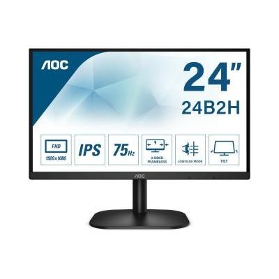 AOC 24B2XH Monitor 23.8" IPS 75Hz FullHD 7ms Frameless VGA/HDMI