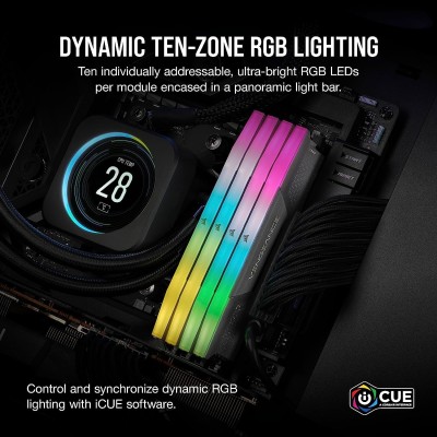 Corsair CMH64GX5M2B5600Z36K Vengeance RGB 64GB Kit 2x32GB DDR5 5600MHz CL36 - Memorie Ram