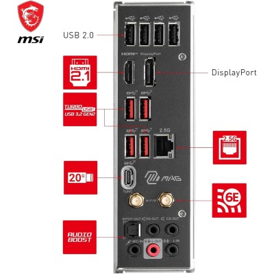 MSI MAG B760 Tomahawk Wi-Fi Intel B760 4*DDR5 3*M.2 4*SataIII sk1700 HDMI/DisplayPort ATX