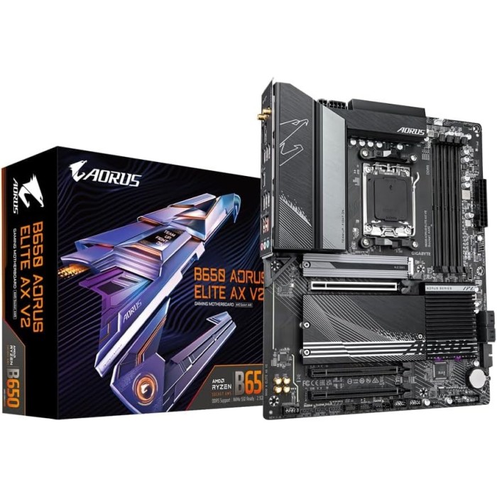 Gigabyte B650 Aorus Elite AX V2 AMD B650 4*DDR5 3*M.2 4*SataIII AM5 HDMI/DisplayPort ATX