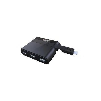 Club3D Mini Dock USB Type-C to HDMI2.0/USB2.0/Type-C Nero