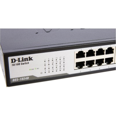 D-Link DES-1024D Switch Unmannaged Fast Ethernet 24*LAN Nero