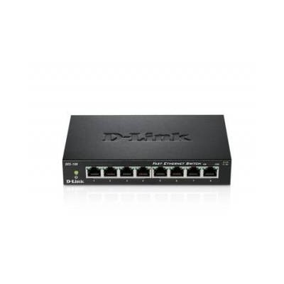 D-Link DES-108 Switch Unmanaged Fast Ethernet 8*LAN Nero