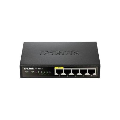 D-Link DGS-1005P Switch Fast Ethernet PoE 5*Porte Nero