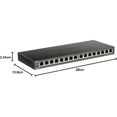 D-Link DGS-1016S Switch Unmanaged Gigabit 16 porte 32Gbps