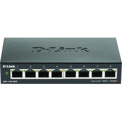 D-Link DGS-1100-08PV2E Switch Managed Gigabit Ethernet 8 Porte PoE