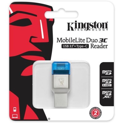 Kingston MobileLite Duo 3C Card Reader MicroSD/MicroSDHC/MicroSDXC USB 3.2/USB Type-C