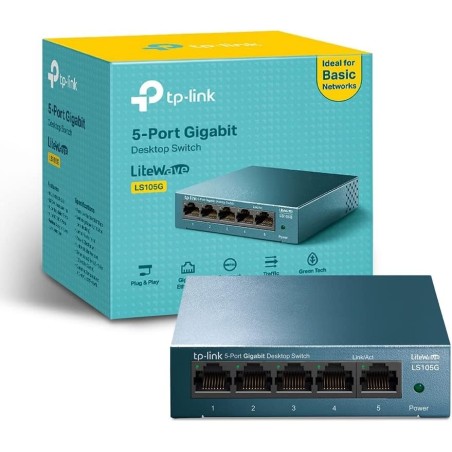 TP-Link LS105G Switch Unmanaged Gigabit Ethernet 5 Porte