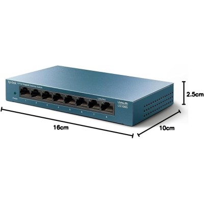 TP-Link LS108G Switch Unmanaged Gigabit Ethernet 8 Porte 