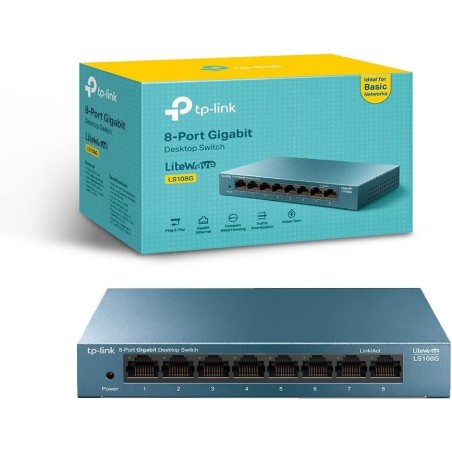 TP-Link LS108G Switch Unmanaged Gigabit Ethernet 8 Porte 