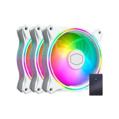 Cooler Master MasterFan MF120 Halo ARGB 3in1 White Edition Kit 3 Ventole 120mm PWM