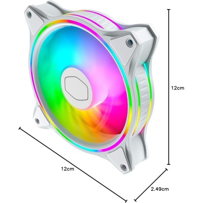 Cooler Master SickleFlow 120 ARGB 3In1 White Edition Kit 3 Ventole 120mm PWM