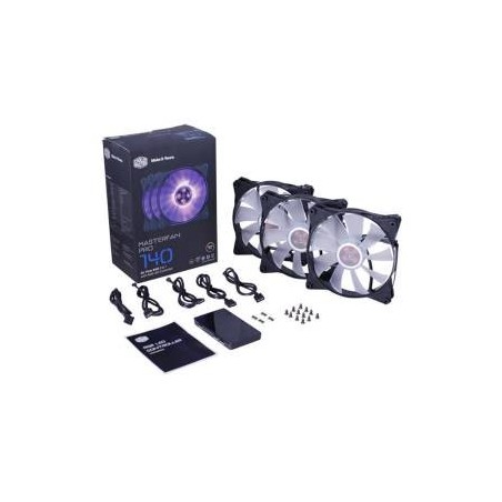 Cooler Master Kit MasterFan Pro 140 Air Flow PWM RGB con controller RGB