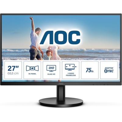 AOC Q27B3MA Monitor 27" 75Hz MVA QHD 4ms A-Sync Multimediale HDMI/DP