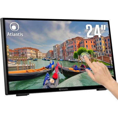 Atlantis T24 Monitor Multi Touch 23,8" LCD 60Hz Full HD 16ms Multimediale VGA/HDMI/DisplayPort 