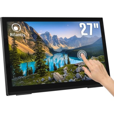 Atlantis T27 A05-T27A-VHDM Monitor 27" 60Hz Full HD 14ms Touch Multimediale Hub USB HDMI/DisplayPort/VGA