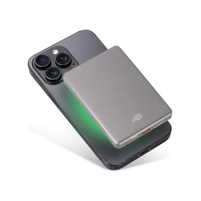 Power Bank Wireless Magnetico Premium 5000 mAh Power Mag Grigio