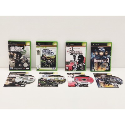 Lotto 4 Giochi Microsoft XBOX ** TOM CLANCY'S ** Ghost Recon e Rainbow Six