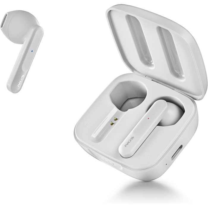 NGS ARTICA MOVE WHITE - Auricolari Wireless Compatibile con Tecnologia Bluetooth 5.3. e TWS  Controllo Touch