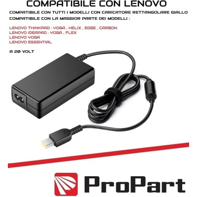 Alimentatore Notebook Lenovo 90W 20V 4.5A Yellow USB Tips