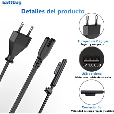 Alimentatore Notebook 65W per Microsoft Surface 15V 4A 5 PIN