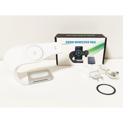 Alimentatore Wireless 3 in 1 OPEN WIRELESS ERA bianco