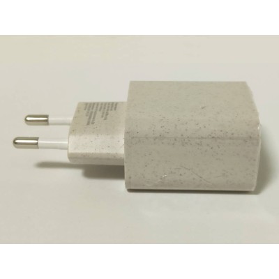 Caricabatteria in Fibra di Paglia 12 Watt QC doppia presa USB-A