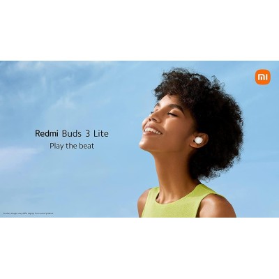 Auricolari Bluetooth 5.2 Xiaomi Redmi Buds 3 Lite Resistenti all'Acqua, Bianco