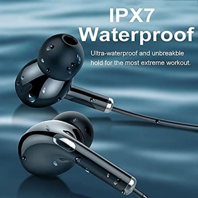 Auricolari Cuffie Bluetooth Sport In-Ear IPX7 Impermeabili Nero