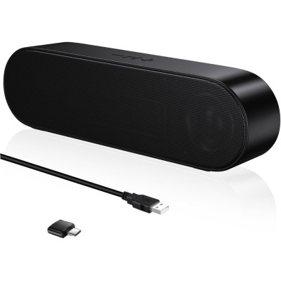 Mini Altoparlante USB Stereo Sound Mini Casse Soundbar Portatile per Tablet Desktop Laptop  - Nero