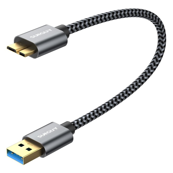 Micro cavo di ricarica USB 3.0, cavo da 0.3M 5Gbps da USB A a Micro USB per hard disk