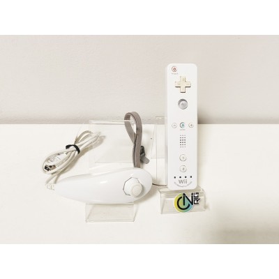 Coppia Controller + Nunchuk Nintendo Wii Bianco Originale