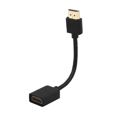 VCE Prolunga HDMI Cavo Corta Alta Velocità, Adattatore HDMI Maschio Femmina per TV Stick 4K, 14CM, 1 Pezzi