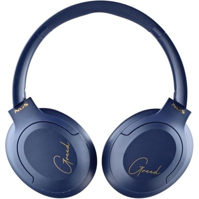 NGS CUFFIE BLUETOOTH 5.1 ARTICA GREED col.BLUE con RICARICA USB + Jack 3,5