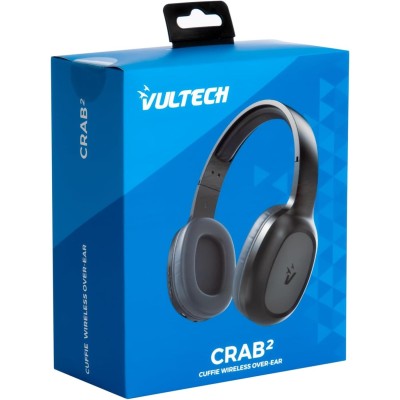 VULTECH CUFFIE BLUETOOTH 5,3 CRAB2, NERE, MICROFONO, CONTROLLO TRACCIA, CONNETTORE TYPE C, BATTERIA